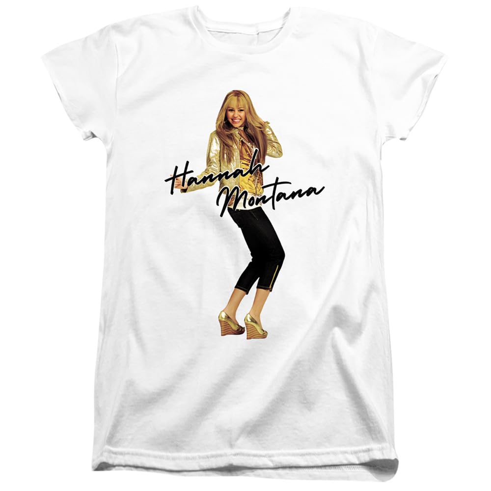 Disney Women's White Hannah Montana Pose Tee, Xxl