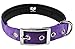 Deluxe Adjustable Thick Comfort Padded Dog Collar, Large, Purple, by Downtown Pet Supply