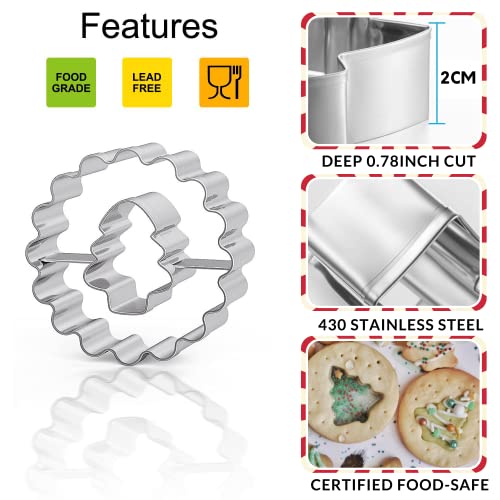 Crethink Set di 9 stampi per biscotti in acciaio