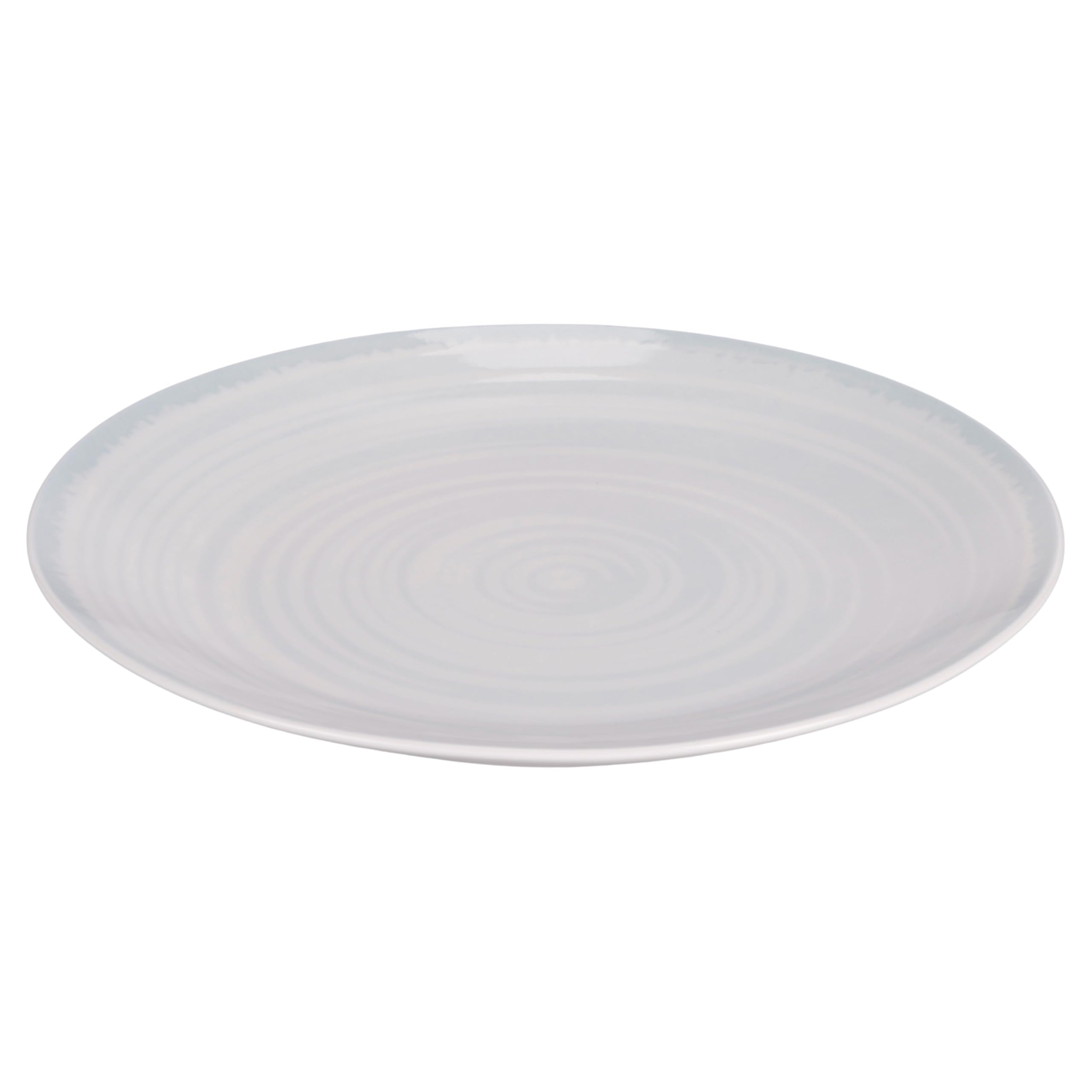 Lot de 6 assiettes plates en porcelaine Ø 27 cm, Baita Acqua