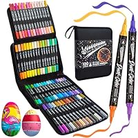 60-Pack Vivistroke Dual-Color Brush Tip Acrylic Paint Marker Set