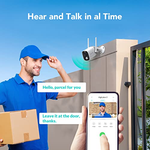 Netvue Security Outdoor Camera With Solar Panel, 2K Color Night Vision Ai Motion Detection, Wireless Ip65 Weatherproof Camera, 2 Way Audio, Spotlight Siren Alarm, Cloud/Sd Storage #TOP5