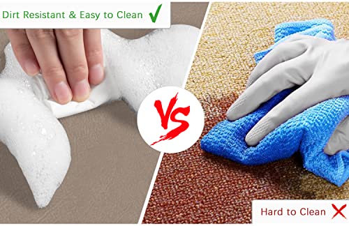 Washable Runner Rugs Mat With Rubber Backing Ultra-Thin For Summer Using, Long Floor Runner Non Slip Throw Rug For Hallway, Large Rug Runner Neutral Living Room Area Rug Carpet For Home, Brown #TOP5