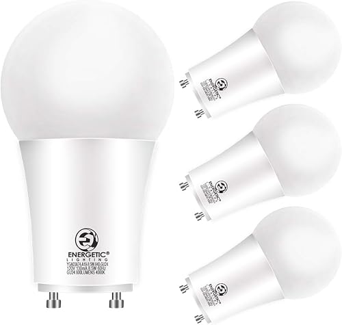 Energetic - Bombillas LED de 2 clavijas, 8.5 W, GU24, equivalente a 60 W, blanco neutro 4000K, 800 lúmenes, no regulable, certificación UL, paquete