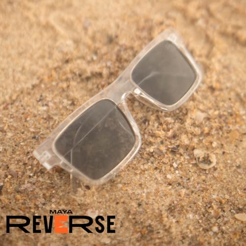 Óculos de Sol Quadrado Unissex Maya Tijuca Polarizado + Case (Cristal)