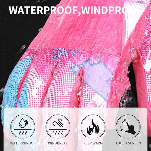 Image of Ski Gloves,Snow Gloves Waterproof Winter Warm Cold Weather Touchscreen Gloves for Parent& Child Kids Skiing,Snowboarding
