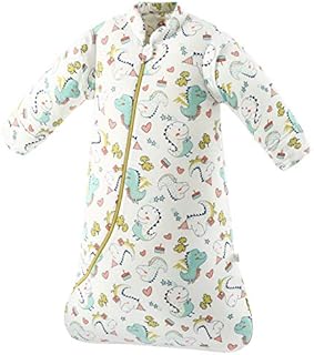 Chilsuessy Baby Sleeping Bag with Removable Sleeves Soft Warm 2.5 Tog Baby Sleeping Sack Wearable Blanket Baby Swaddle Wrap for Infant Toddler Boys Girls, Colorful Animals/2.5 Tog, S/3-6 Months