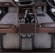 AutoClow/Premium 7D car mat Full Set for Ford Ecosports (Model : 2012-2017) || Luxury Leather Double Car Floor Mat Complete Set || 100% Waterproof and Washable || Color : Silver