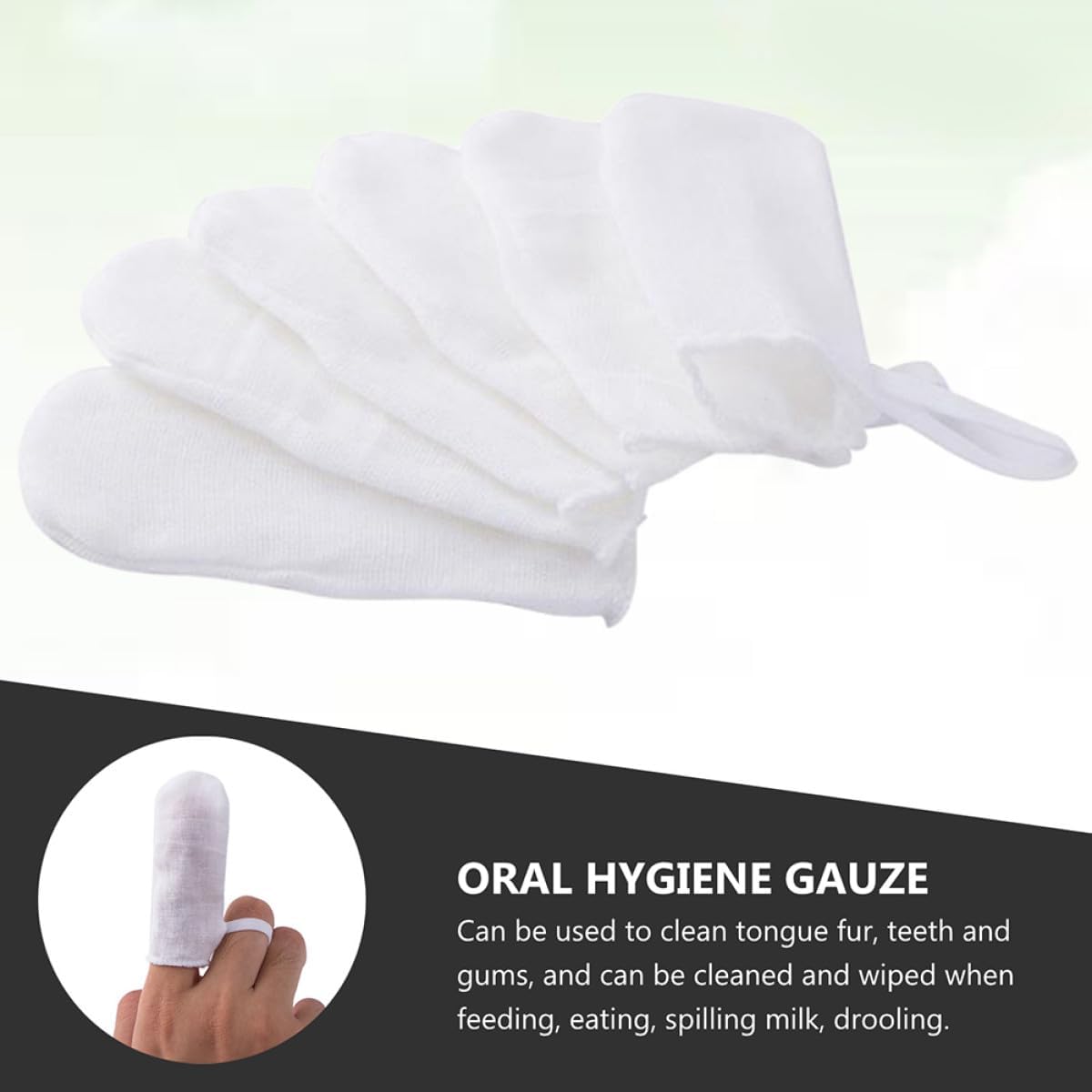 Finger Brush Gauze Toothbrushes 18Pcs Set Oral Cleaner Soft Gauze Dental Brush for Newborn Mouth Cleaning Teeth Care