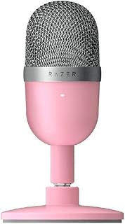Razer Seiren Mini - USB Condenser Microphone for Streaming (Compact with Supercardioid Polar Pattern, Tiltable Stand, Integrated Shock Absorber) Quartz (Renewed)