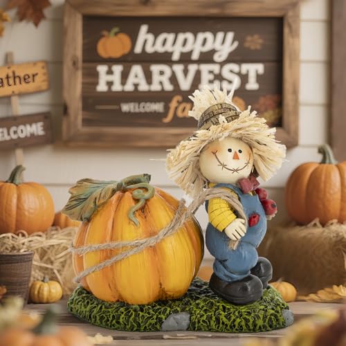 Épouvantail de Thanksgiving dinde et citrouille pour votre décoration de table d'automne - 5