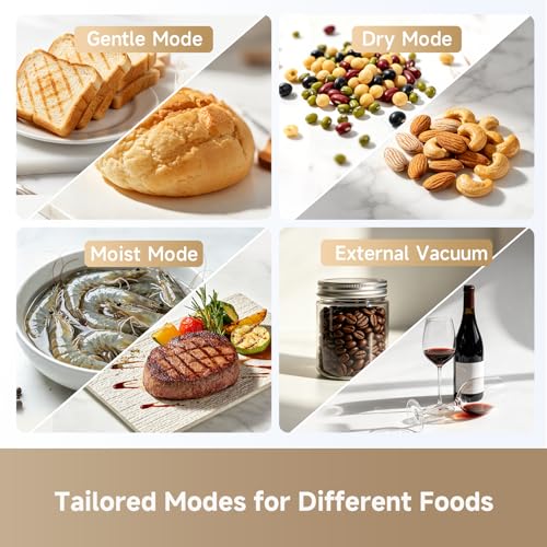DREAME VS20 Food Vacuum Sealer, 65kPa Compact Sealer, 5 Modes with Cutter - image 4