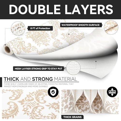 RAY STAR 18X96 Inch Shelf Liner for Kitchen Cabinets, Non-Adhesive Cabinet Liner Washable - image 5