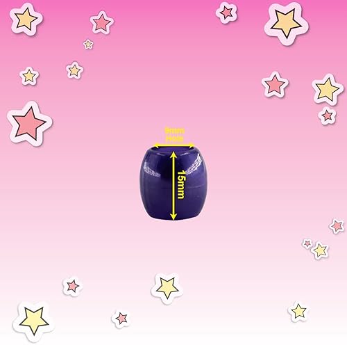 Miniatura 5 de Kit de fabricación de joyas de cuentas para manualidades, pulseras para trenzar el cabello, manualidades, poni (grande, redondo, rosa, morado,