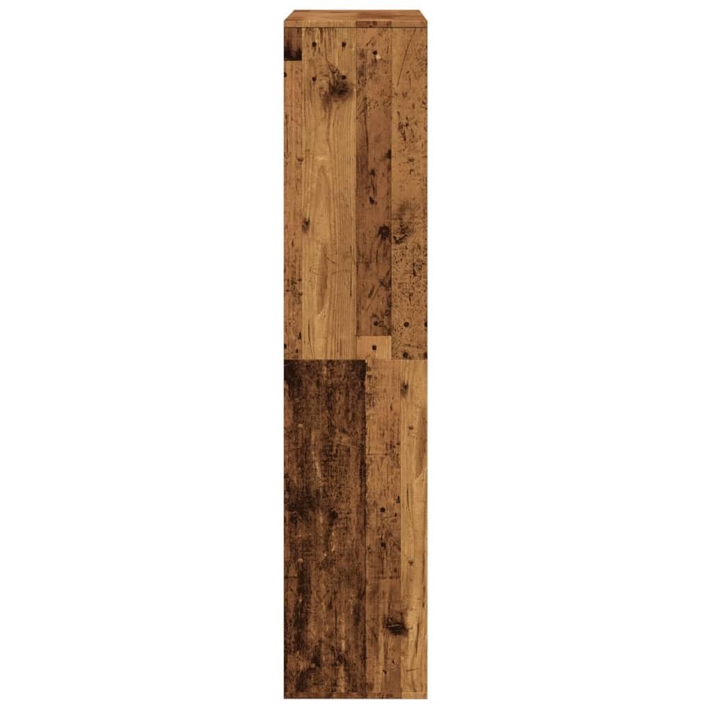 Divisorio effetto legno anticato, 100 x 33 x 156,5 cm, scaffale con 10 scomparti in legno, libreria, divisorio per soggiorno, camera da letto, libri, decorazione, facile da pulire