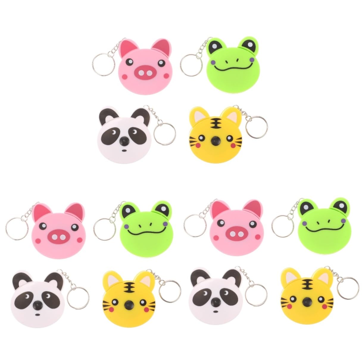 Cinta métrica de animales DOITOOL para evitar pérdidas de herramientas escolares con llavero ABS 8