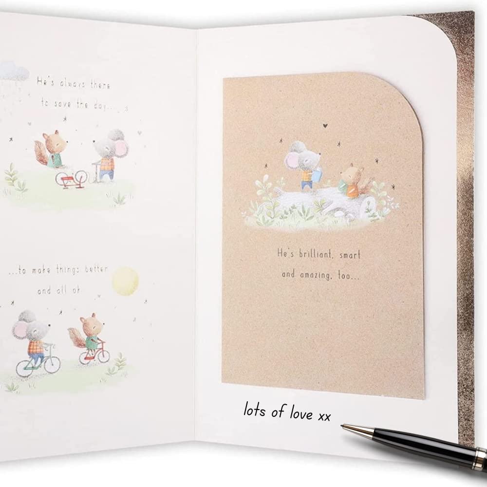 Clintons: Kartka na Dzień Ojca Super Dad, Super Mouse, Dad on Father's Day Card, Kartka na Dzień Ojca, 165 x 254, wielokolorowa, 1165759