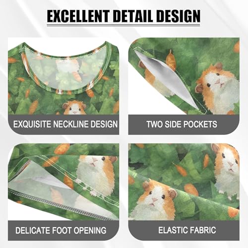 Hamster Animal Cute Pajama Set Pajamas Sleepwear Nightwear Loungewear Clothes Set B04023914