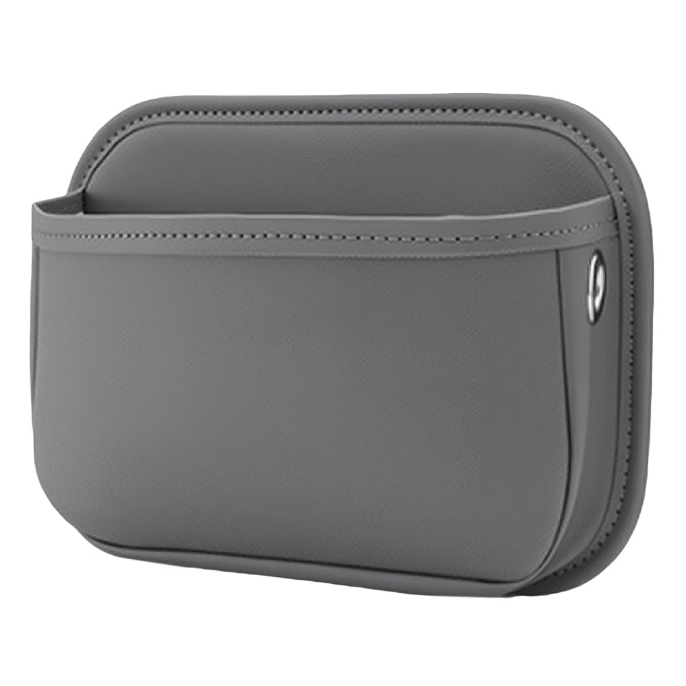 Surakey Car Seat Side Pocket Organizer, PU Leather Storage Bag, Pen Phone Holder Tray Pouch Seat Gap Filler, Interior Accessories for Auto Door Side