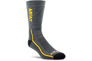Ariat Midweight Steel Toe Marino Blend Socks: Enhanced Comfort and Protection for Demanding Work Conditions