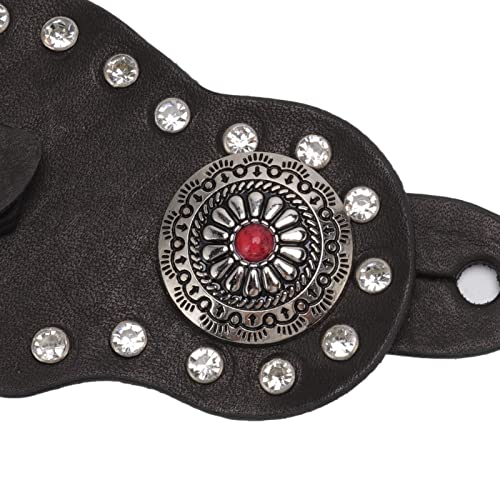 Sangles d'éperon réglables en cuir robuste, fixations stables pour l'équitation western - 7
