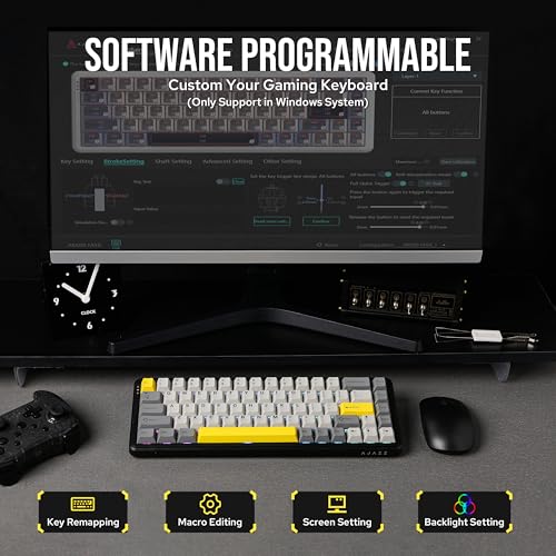 Image of MechLands AJAZZ AK680 MAX 3 Modes Wireless Gaming Keyboard with Ultra-Fast 8K Polling Rate, Rapid Trigger Magnetic Keyboard with Hall Effect Switch, Top Structure, RGB Backlight, NKRO (Black)