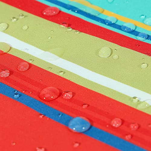 Pyonic Outdoor Waterproof Throw Pillow Covers 18X18 Decorative Square Pillow Covers Set Of 2 For Patio Furniture Tent Garden,Color Stripe(Red) #TOP4