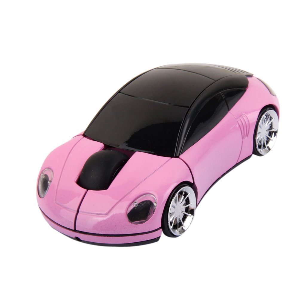 2.4G Wireless Car LED Optical Mouse USB Receiver for PC Laptop -Pink-picture-14