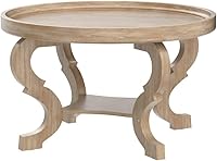 Vista 4 de Christopher Knight Home Althea Faux Wood Circular Coffee Table, Nature