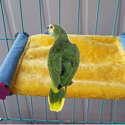 Image of Bird Nest Bed Hammock Toy Hamster Warm Comfortable Hanging House Perch Stand for Parrot Parakeet Cockatiel African Grey Cockatoo Lovebird Conure Finch Chinchilla Rat Gerbil Cage Accessories (L)