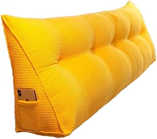 JFya Poduszka przy łóżku, bawełniana kukurydza ziarna duża trójkąt podwójne łóżko poduszka poduszka, zdejmowana łatwa do mycia i czyszczenia Jane PP wypełniona tatami miękka torba talia sofa okno poduszka