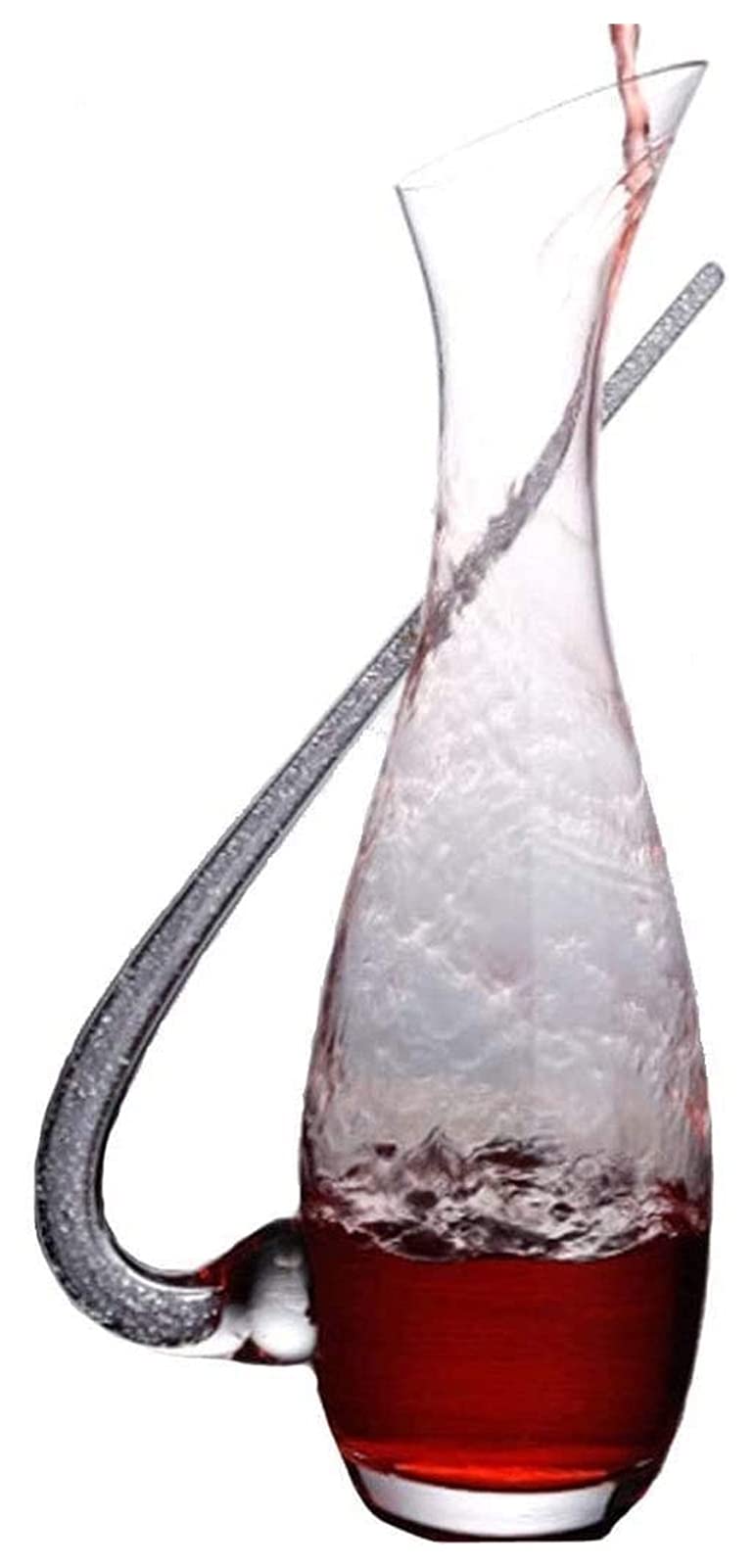 Decanter Whiskey Decanter Wine Decanter White Diamond Wine Decanter, Red Wine Carafe,100% Hand Blown Crystal Glass, Wine Aerator Wine Gift(1200ml) Whisky and red Wine Decanter