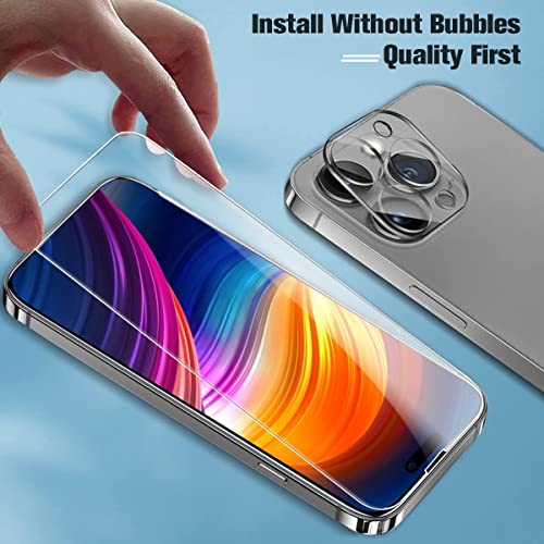Afsku [3+2 Pack] Compatible Iphone 14 Pro Max Screen Protector With Camera Lens Protector, Case Friendly, 9H Hardness, Hd, Anti-Scratch, For Iphone 14 Pro Max 6.7 Inch Tempered Glass Screen Protector #TOP3