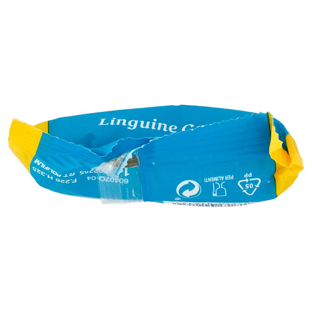 Italian Gourmet Pasta Linguine grandi n. 407 Nudeln 24 x 500g | Aus Hartweizengrieß, trafilata ruvida, formato lungo per sughi di mare e, Gesamtnettogewicht 12 kg + Kostenlos Polpa 400g