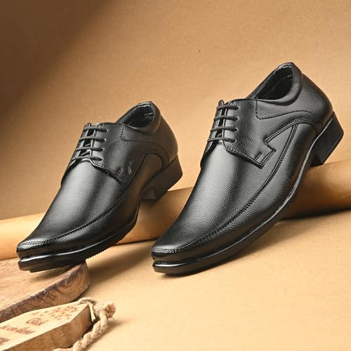 Image of Centrino Formal Shoes for Men | Lightweight Comfortable Office Shoes for Man Stylish | Cushioned Insole Lace-Up Shoes for Men | Durable TPR Sole | Trendy Classic Design Footwear for Men (8118)
