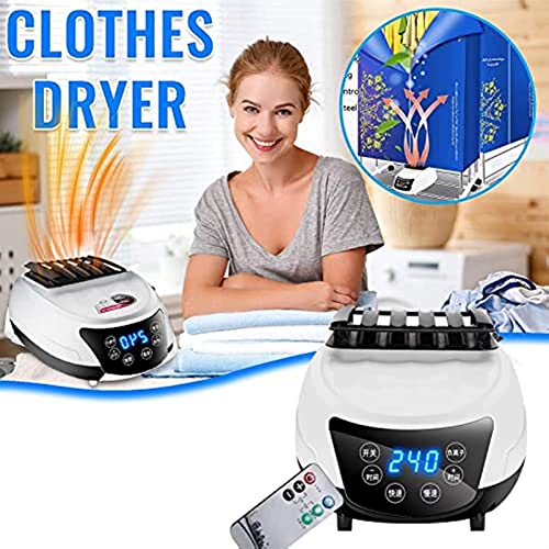 HSRG Elektrische wasdroger, 2300 W, draagbare negatieve ionen-warmeluchtdroger, wasdroger met tijdbesturing en afstandsbediening, voor het drogen van textiel in het huishouden - Image 3