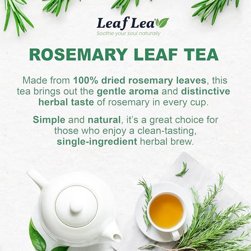 Image of LeafLea Rosemary Tea Bags, Single-Ingredient Rosemary Leaf Tea, 80 Count