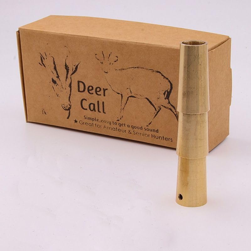 真鍮製の狩猟用デコイ - 鹿のコールホイッスル|ポータブルサバイバルギア、リアルなサウンド、透明なサウンド付きの乳製品、キャンプ、ハ