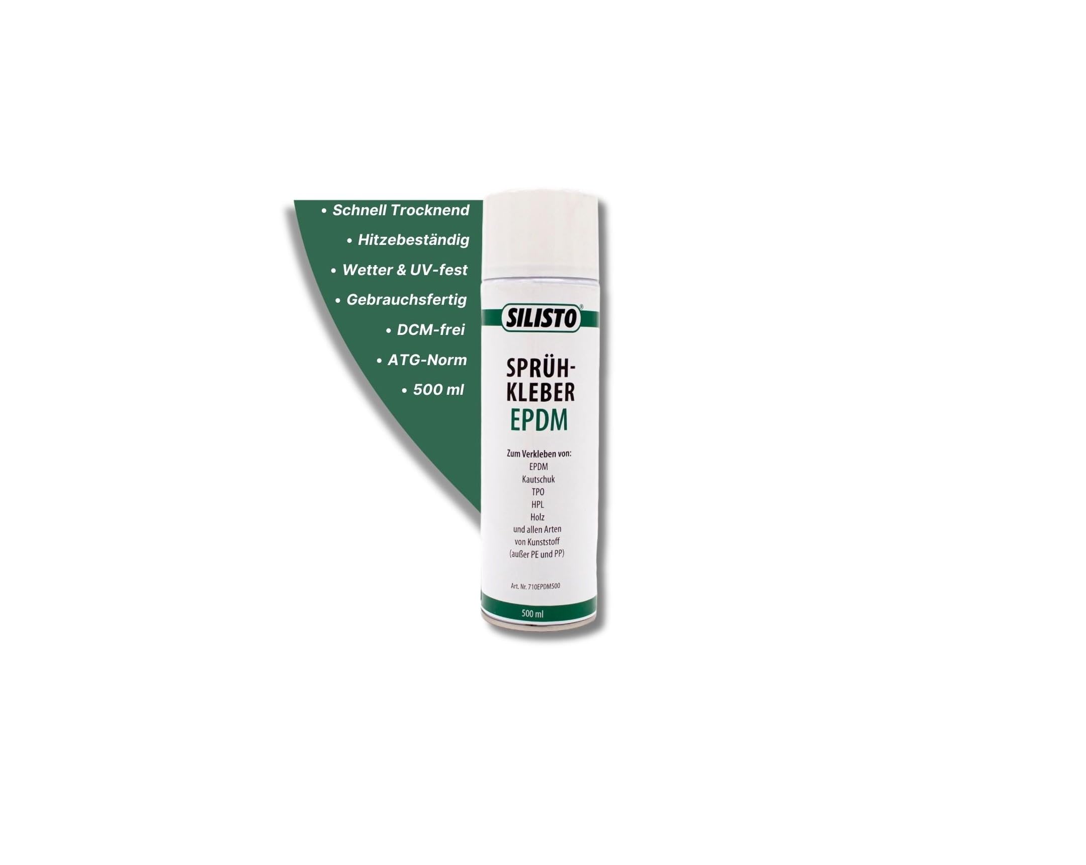 SILISTO Sprühkleber EPDM 2x 500ml - Textilkleber, Bastelkleber, Schuhkleber, Stoffkleber, Lederkleber, Hitzebeständiger Kleber, Folienkleber auf Holz, Beton, Metall und andere Stoffe geeignet