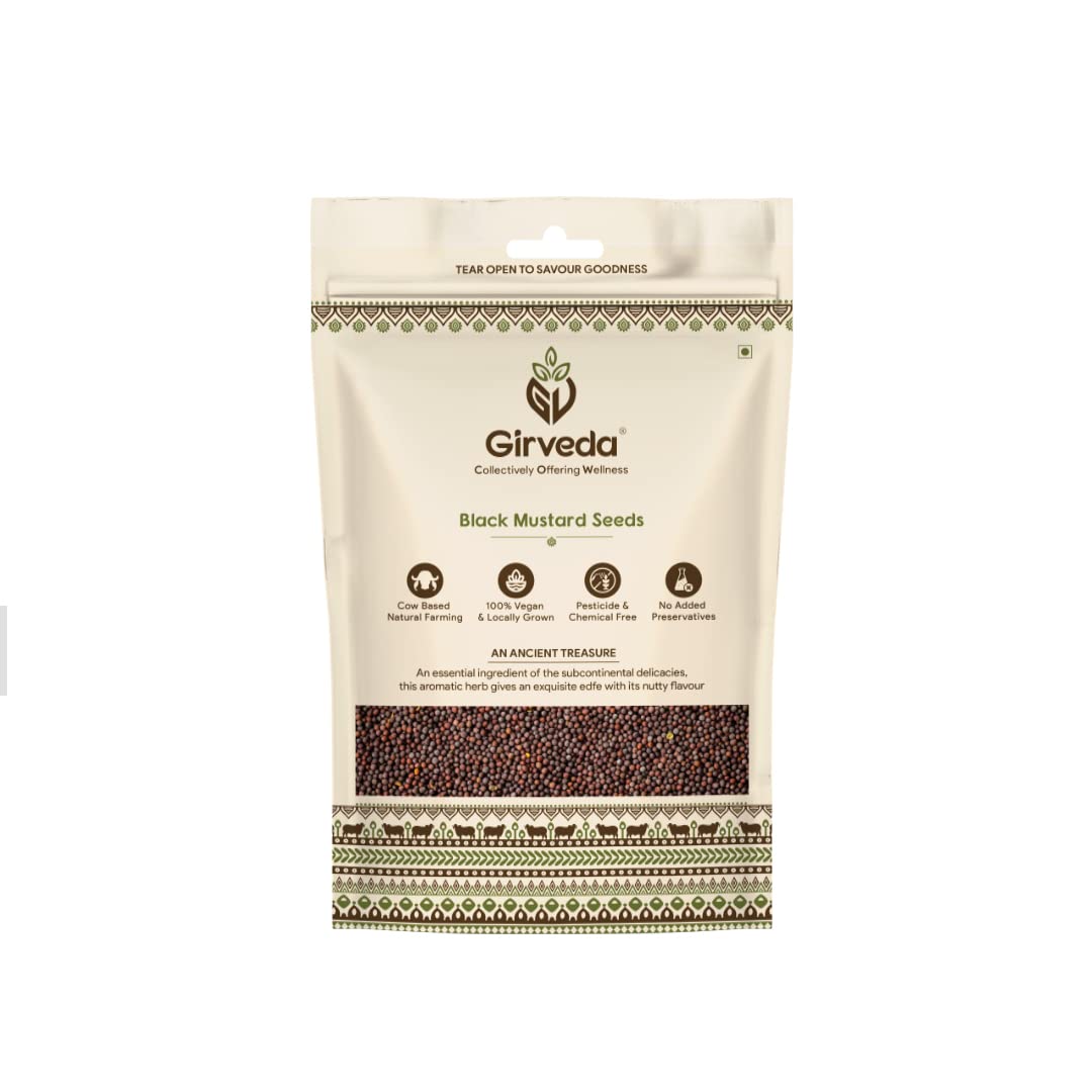 Girveda Black Mustard Seeds 500gm (Rai) Cow Based Natural Farming Product From Gir (B09T6N76SC) Amazon Price History, Amazon Price Tracker