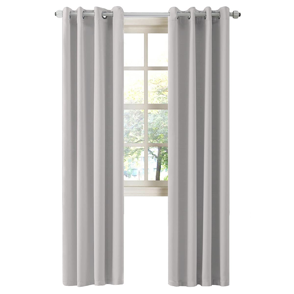 LA PALMA Thermal Insulated Blackout Darkening Grommet Living Room Curtains