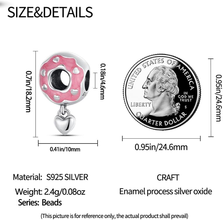 Coffee Cake Food 925 Sterling Silver Charms for Bracelets and Necklace Strawberry Fruit Dangle Pendants Bead Jewelry Afternoon Tea Present for Women Family Friends - Image 5