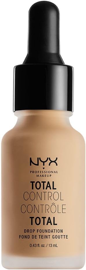 NYX Professional Makeup Total Control Drop Foundation, Medium Olive 09, TCDF09