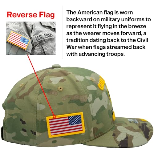 Image of Gulf War Veteran Hat for Men Camo US Army Hat, Official Licensed Combat Veterans Embroidered Baseball Cap