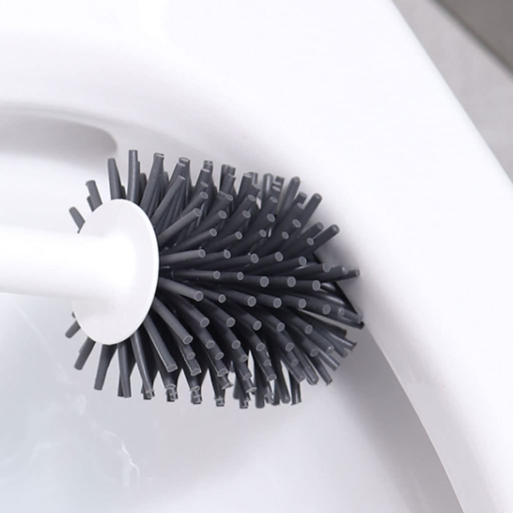 Kreatywny zestaw szczotek toaletowych z uchwytem plastikowy środek do czyszczenia toalet praktyczne akcesoria łazienkowe stylowa szczotka do WC do wydajnego czyszczenia i higieny.