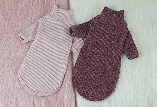 Bonaweite Hairless Cats Vest Turtleneck Sweater, Breathable Adorable Cat Wear Shirt Clothes, Cat\'s Pajamas Jumpsuit for Sphynx, Cornish Rex, Devon Rex, Peterbald