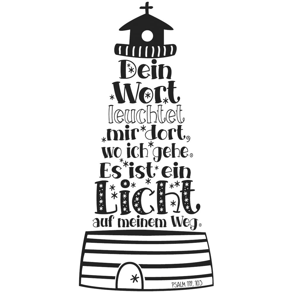 Rayher 29116000 Wood Mounted Rubber Stamp with Text, Stamps for Baptism, First Communion Confirmation and Wedding, 5cm x 10cm
