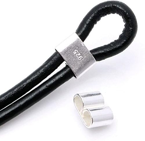 Miniatura 3 de Adabele - Carpeta de cuero de plata de ley 925 auténtica para cuentas de 0.138 in, suministros de fabricación de joyas SS242-6