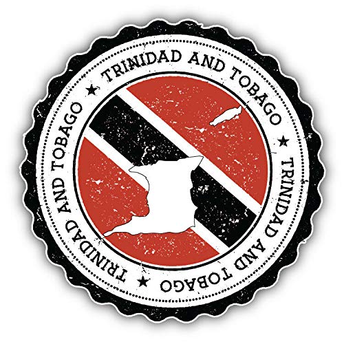 Trinidad and Tobago Grunge Map Flag Stamp Round Metal 0.75" Lapel Pin Hat Shirt Pin Tie Tack Pinback2