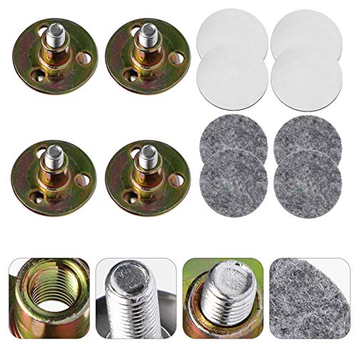 Bienka 4Pcs Headboard Tools Chair Sofa Leg Anti-Shake Claw Pad Clo Feet Heavy Metal Table Raiser Cabinets Levelers Self Furniture Adjust Legs Anti Protector Frame Duty Glides Pads Felt (Color : Assor #TOP3